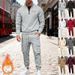 Men's Large Size Velvet Sweatshirt With Half Zipper Stand Collar Solid Color Casual Pullover For Workwear Trousers Suit_viptrois.com