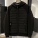 Trendy Lightweight Puffer Jacket For Men – Slim-Fit Hooded Coat With Color Blocking (Black/Grey)_viptrois.com