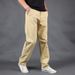 Men's Clothing Simple Pure Cotton Casual Pants Men New Loose Straight Pants Men's Overalls Men's Trousers Trendy Brand_viptrois.com