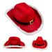 Christmas Women's Hats New Style Big Red Gold Metal Buckle Cowboy Hat Men And Women Holiday Celebration Decoration Hat_viptrois.com