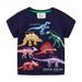 mother&kids clothing spring and summer new children's T-shirts Luminous dinosaur new short-sleeved tops children's T-shirts factory wholesale_viptrois.com