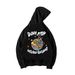 Graffiti Hip-Hop Trendy Brand High Street Hooded Sweatshirt For Men Red Loose Fit European And American Style Plus Size_viptrois.com
