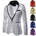 Men's Sequin Performance Dress, Nightclub, Men's Suit, Host, Emcee, Cinema Jacket, Suit XZ58_viptrois.com
