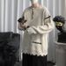 New autumn and winter design with a perforated sweater for men, loose and lazy, retro and niche trendy brand, handsome knit sweater top_viptrois.com