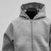 Grey Hooded Zipper Sweatshirt Men's Spring And Autumn Trendy Brand Loose Cardigan Top Jacket_viptrois.com