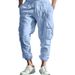 Workwear Casual Men's Trousers Large Size With Drawstring Multi Pocket Wide Tube Thin Cotton And Linen Summer Pants_viptrois.com