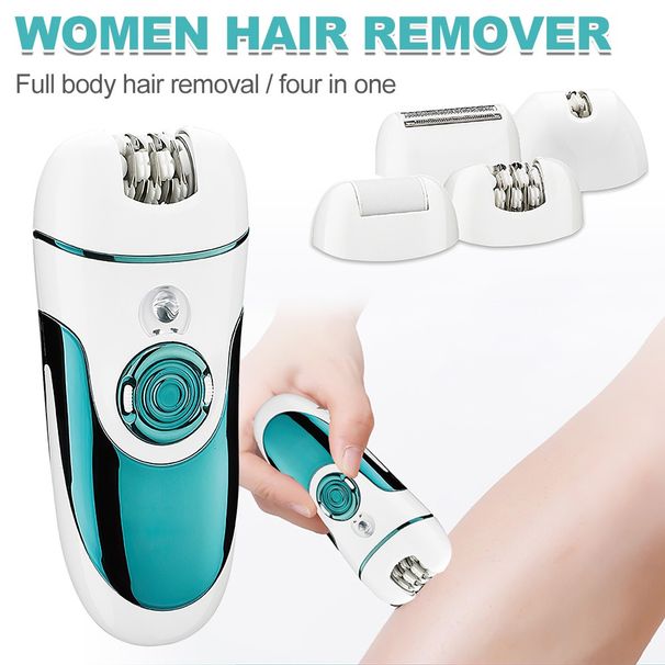 4in1 Electric Women Epilator Female Shaver Leg Body Hair Removal Chin Depilatory_viptrois.com