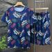 Men's Clothing Summer Casual Ice Silk Men's T Shirt Short Sleeve New Plus Size Fat Loose Sports Suit Men's_viptrois.com