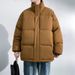 Unisex Plus Size Winter Puffer Jacket (M-8XL) – Thickened Stand Collar Polyester Coat, Oversized Zip-Up Thermal Outerwear For Men & Women_viptrois.com