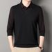Nordmann Two-Piece Long Sleeve T-Shirt Polo Spring Autumn Middle-aged Men Loose Casual Fashion Versatile Turn-Down Collar_viptrois.com