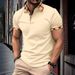 Summer Men's Short Sleeved Polo Shirt Male Business Office Casual Small Twill Fabric T-shirt European And American Plus Size Top_viptrois.com