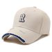 Distressed "R" Embroidered Baseball Cap - Edgy Snapback With Raw Hem For Men & Women | Streetwear Accessory_viptrois.com