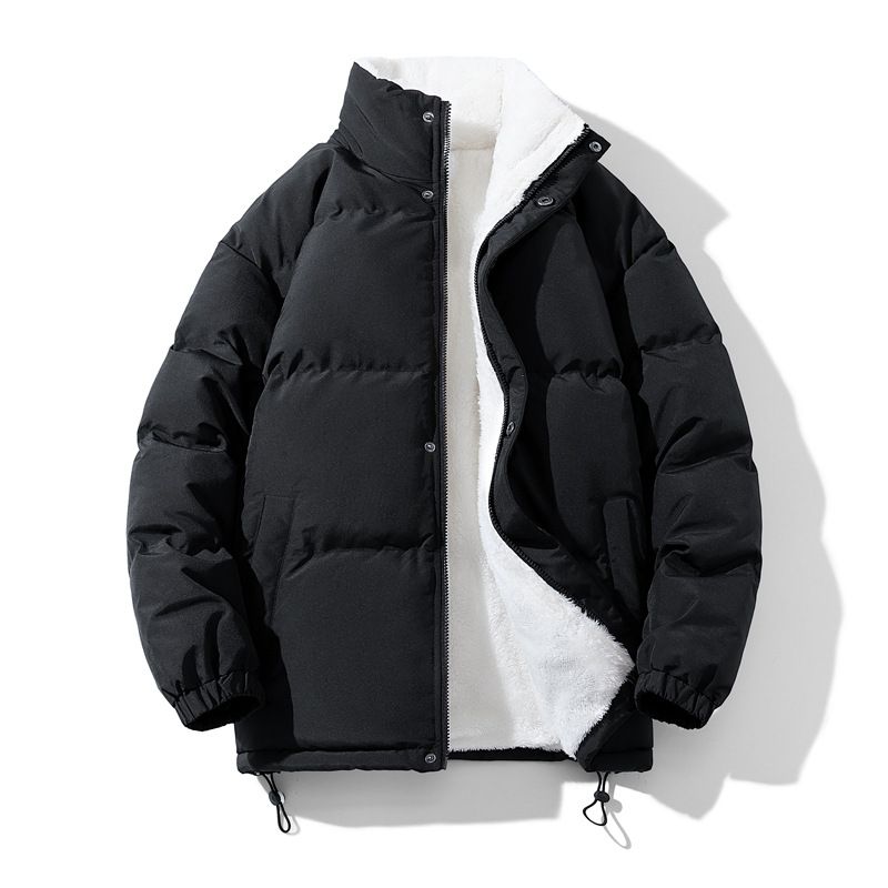 Fleece-Lined Winter Coat – Unisex Oversized Puffer Jacket With Stand Collar (S-3XL) In 5 Colors_viptrois.com