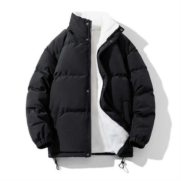 Fleece-Lined Winter Coat – Unisex Oversized Puffer Jacket With Stand Collar (S-3XL) In 5 Colors_viptrois.com