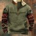 Pure Cross-Border European American Half-Zip Spring And Autumn Style Foreign Trade 3D Digital Printing Long Sleeve Stand_viptrois.com