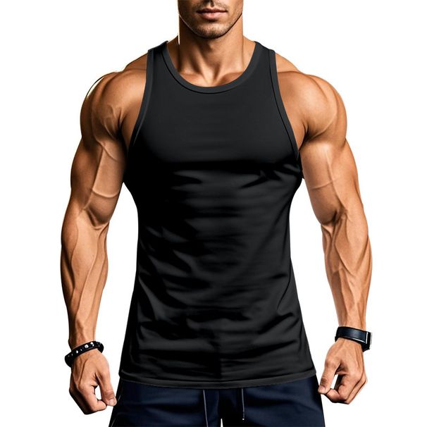 Men's Clothing Men's Sports Fitness Vest GYM Training Elastic Quick Drying Muscle Aesthetics Racerback Top For Formal & Casual_viptrois.com