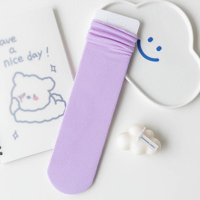 Mother & Kids Summer Thin Children's Dopamine Ice Socks Japanese Jk All Match Straight Tube Pile Socks Girls Candy Color Stockings_viptrois.com