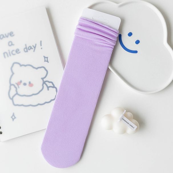 Mother & Kids Summer Thin Children's Dopamine Ice Socks Japanese Jk All Match Straight Tube Pile Socks Girls Candy Color Stockings_viptrois.com