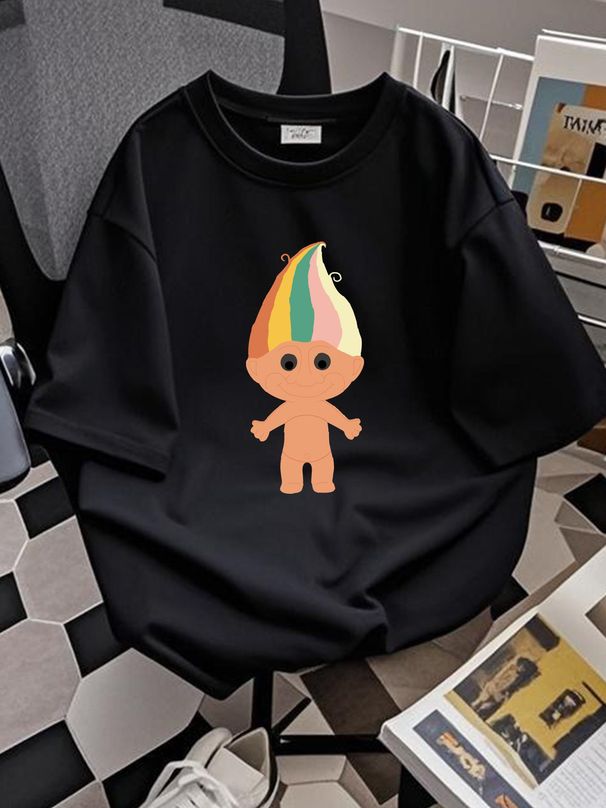 Troll Doll Good Luck Gonk Dam Treasure T Shirt Homme Top For Everyday Wear Summer Stretched Designer Clothes Comfortable Fashion Breathable Soft_viptrois.com
