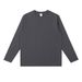 270g Small Neckline Design Long Sleeve T-Shirt Men, Spring And Autumn Loose Fit Pure Cotton Inner Wear Top, Solid Color_viptrois.com