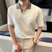 Summer Men's Short Sleeve Polo Shirt 7A Antibacterial Seagull Collar Drop Shoulder Turn down Business Casual Loose T-Shirt_viptrois.com