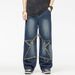 European And American New Denim Jeans Men, Loose Fit For Young Studen, Spliced Korean Personalized Multifunctional_viptrois.com