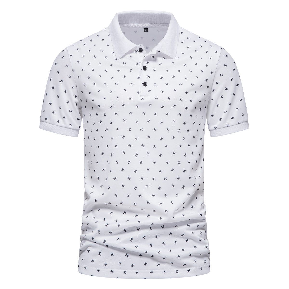 2023 Summer New Style Turn-Down Collar European Size Casual Men's Short-Sleeve Polo Shirt T-Shirt_viptrois.com