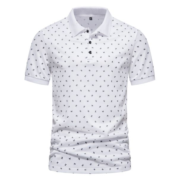 2023 Summer New Style Turn-Down Collar European Size Casual Men's Short-Sleeve Polo Shirt T-Shirt_viptrois.com