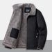 Autumn/Winter Men's Fleece Thickened Lapel Jacket Outdoor Casual Simple Coat Men's Thermal Jacket_viptrois.com