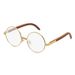 New Style Sun Men's Fashion The Same Style Round Frame Wood Grain Sunglasses Men's Trendy Original Wood Optical Frame Frame_viptrois.com