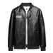Men's Clothing Collar Casual Men's Leather Jacket For Young And Middle Aged Spring Warm Large Size PU Leather Jacket Embroidered Motorcycle Clothing_viptrois.com