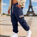 Men's Fleece-Lined Cargo Jogger Pants – Winter Workwear Utility Pants With Multi-Pockets & Striped Detailing_viptrois.com