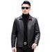 "Luxury Men's Mink Fur Lined Parka – Premium Haining Goat Leather, Down-Filled Winter Coat, Ultra-Warm & Stylish"_viptrois.com