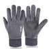Men's autumn and winter suede gloves thick warm touch screen outdoor cycling driving delivery non slip full finger gloves_viptrois.com