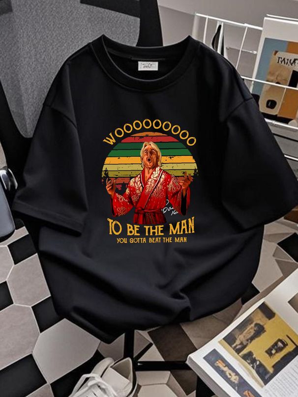 Classic Ric Flair Wooo New Men S-5XL Tee 3D412 Slightly Breathable Graphic Soft Fashion Unisex Comfortable Homme Streetwear Casual Summer_viptrois.com