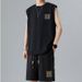 2025 New Fashion Trend Embroidered Casual Sports Suit Men's Sleeveless T-Shirt Two-Piece Set Summer Thin Vest_viptrois.com
