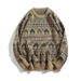 Harajuku Style Animal Jacquard Sweater, Versatile For Autumn And Winter, Deer Plush Knitted Sweater For Teenagers_viptrois.com