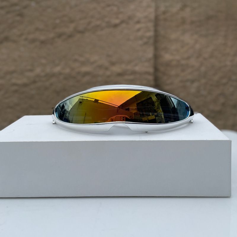 X-Men Futuristic Sunglasses – Integrated Lens, Electroplating Color, Large Size (Upgraded Unisex Style)_viptrois.com