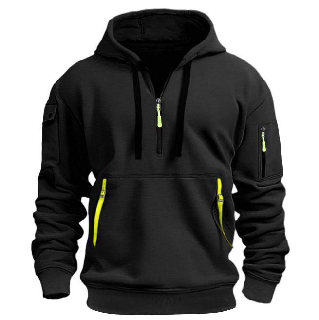 Men's European Size Hoodie Fashion Sports Zipper Shirt Eight Colors Versatile Sweatshirt Customizable_viptrois.com