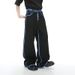 Men's Clothing High Street Black And White Stitching Contrast Jeans Men And Women New Slim Holes Loose Straight Trousers_viptrois.com
