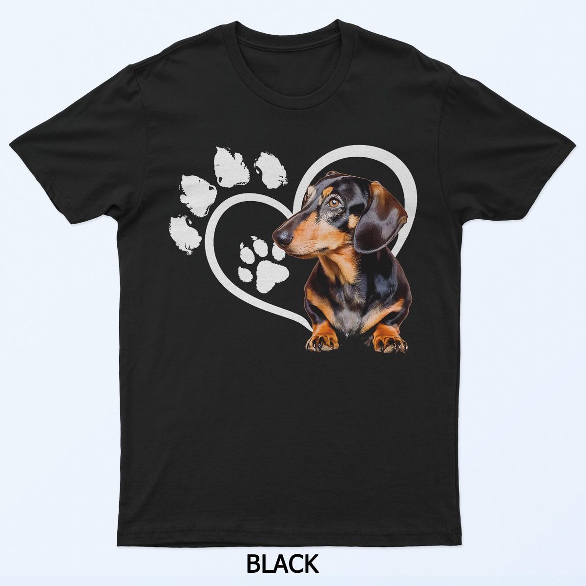 Heart Cute Dachshund T-Shirt Mens Womens Tees Top_viptrois.com