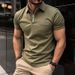 Summer 2025 Polo Men's Sports Polo Shirt Zip-up Pocket Quick Selling Cross-border European American Stock Clothing_viptrois.com