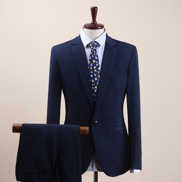 Men's Clothing Business Suit Suit Men's Casual Slim Black Suit Three Piece Groomsmen Suit Bank Interview Professional Formal Wear_viptrois.com
