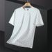 Men's Ice Silk Plus Size Short-Sleeved T-Shirt Round Neck Clothing Trend Ice Sense Print Short-Sleeved Breathable Top_viptrois.com