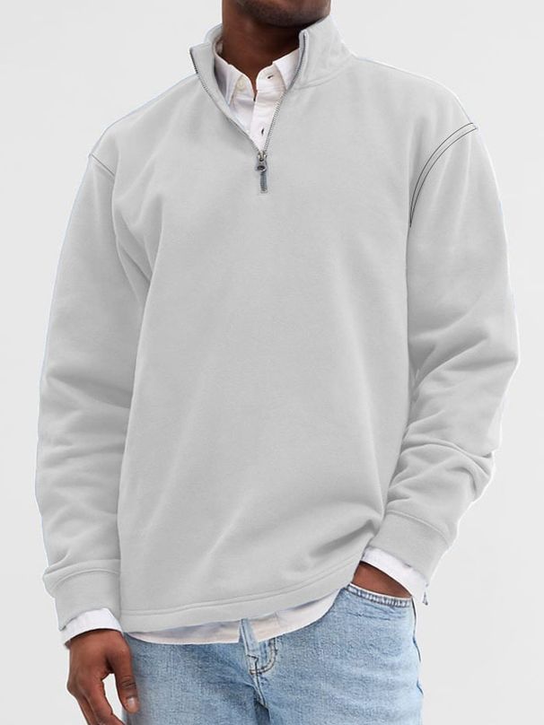 BCTZZ002-1 Foreign Trade Men's Zipper Stand-up Neck Sweater 60069_viptrois.com
