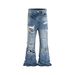 Men's Clothing High Street Fashion Brand Loose Tassel Cat Whisker Slightly Flared Trousers RO Style Wide Leg Trousers Casual Trousers Jeans_viptrois.com