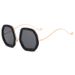 Men's Sunglasses Fashion Trend High Quality Diamond Studded Sunglasses Polygonal Anti Ultraviolet Glasses_viptrois.com