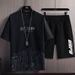 Men's Clothing New Fashion Trend Shorts Shorts Youth Two Piece Suit_viptrois.com