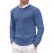 "Men's Slim-Fit Cable Knit Sweater – Classic Round Neck Pullover With Textured Design (Black/Navy/Beige, M-3XL)"_viptrois.com