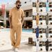 Men's Casual Hooded Button-Down Shirt With Matching Shorts Set - Breathable Summer Outfit_viptrois.com